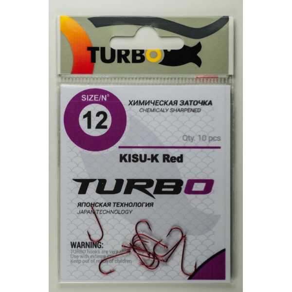 Крючки TURBO KISU-K (Red) 8 (10 шт)