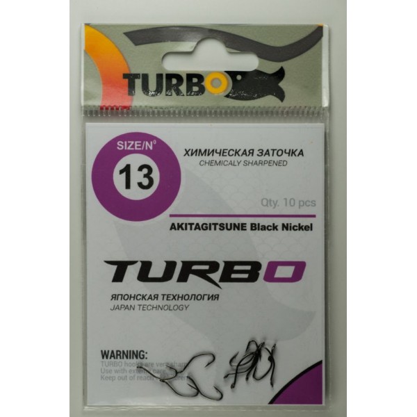 Крючки TURBO AKITAGITSUNE (Black Nickel) 12 (10 шт)