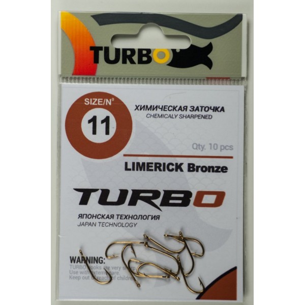 Крючки TURBO LIMERICK (Bronze) 12 (10 шт)