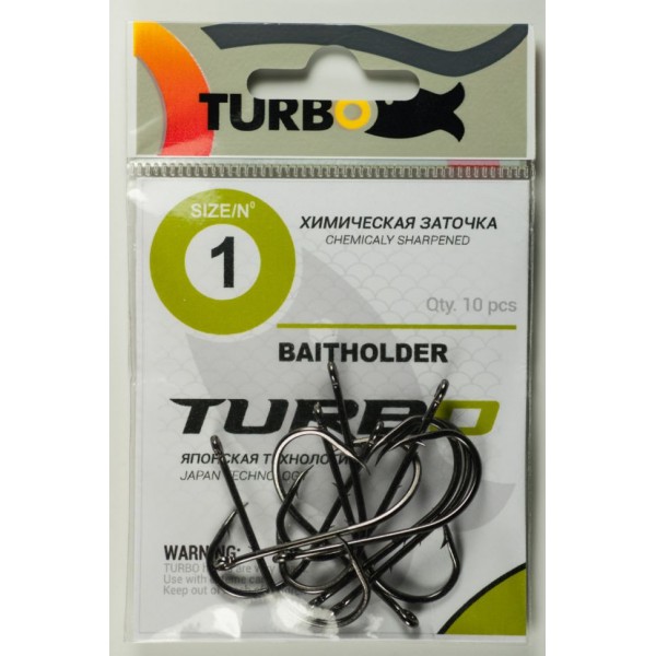 Крючки TURBO BALTHOLDER (Black Nickel) 4 (10 шт)