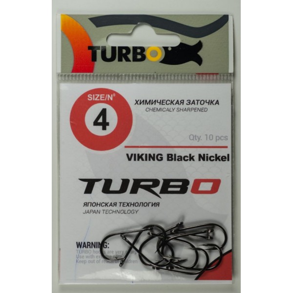 Крючки TURBO VIKING (Black Nickel) 14 (10 шт)