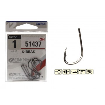 Крючок OWNER 51437 K-Beak № 1 (7шт.)