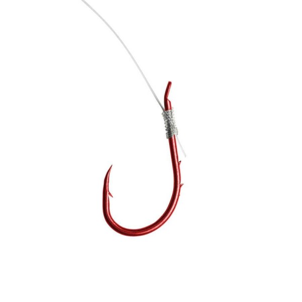 Крючки с поводками на форель DAM SPEZI TROUT RED №10 / 0.18MM / 2KG / 4.5LB / 70CM / 10 P