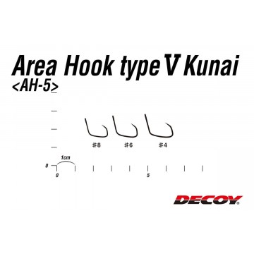 Крючок форелевый Decoy Area Hook V Kunai №8, 10 шт/уп