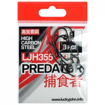 Крючки офсетные Lucky John PREDATOR серия LJH355 размер 1/0 8шт.