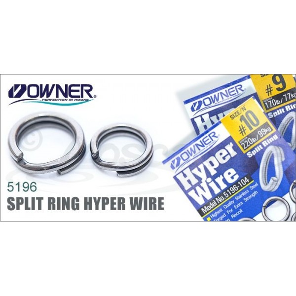 Заводные кольца Owner Hyper Wire Split Rings 5196 11, 5pcs, 113kg