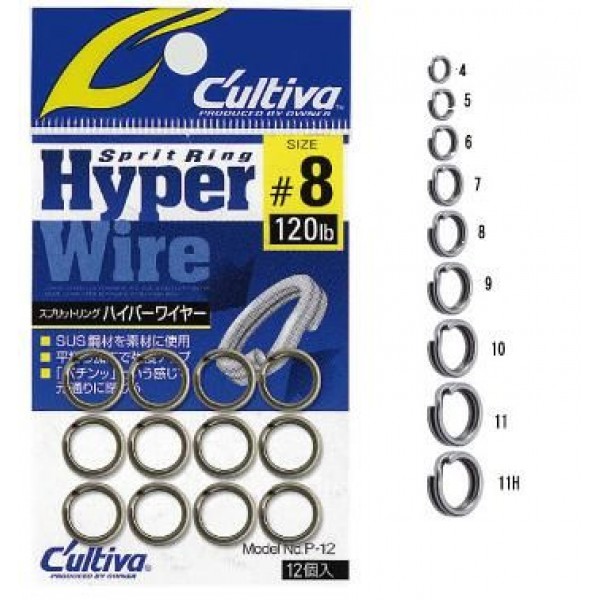 Заводные кольца Owner Hyper Wire Split Rings 5196 11, 5pcs, 113kg