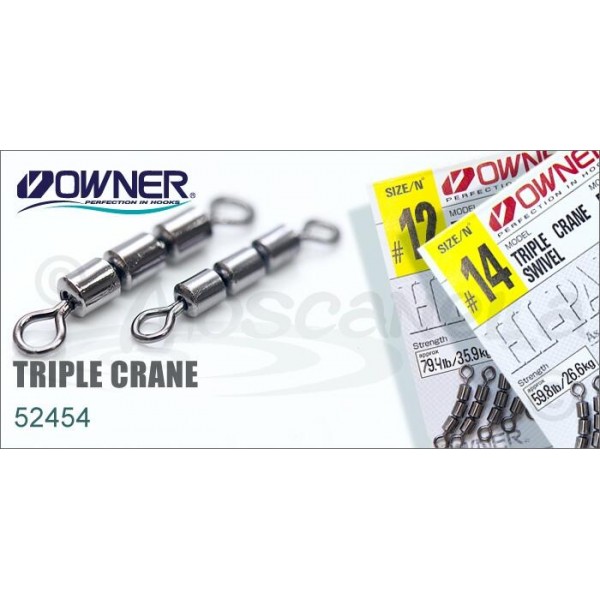 Вертлюг тройной Owner Triple Crane Swivel 52454 10