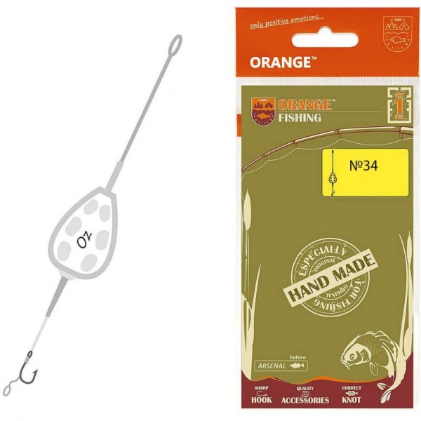 Оснастка карповая ORANGE 34 Lead Feed Leadcore, для бойла, 71 гр., в уп. 1 шт.