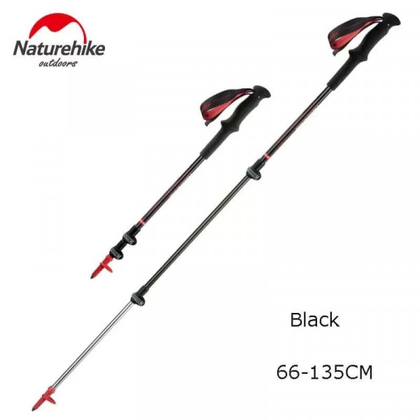 Треккинговые палки телескопические Naturehike ST06 Carbon and aluminium NH17D006-D black
