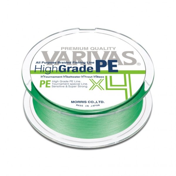 Плетеный шнур Varivas High Grade PE x4 150m 0.8 Flash Green