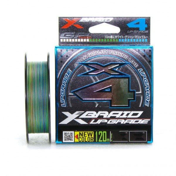 Шнур YGK X-Braid Upgrade X4 120m 3COLOR 120м 0.6