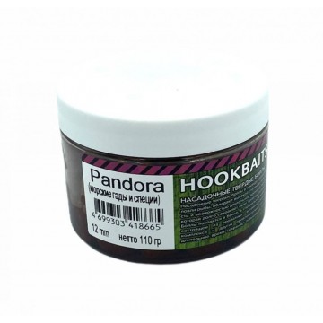 Бойлы вареные насадочные 12 мм, dumbells, Hi-Attract Pandora (морские гады и специи), банка, 110 г