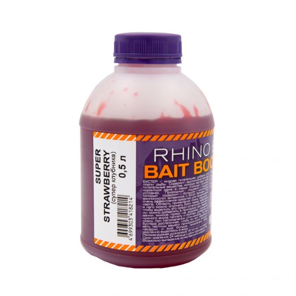 Bait Booster Rhino Baits Liquid Food (жидкое питание) SuperStrawberry (супер клубника) банка 0,5 л