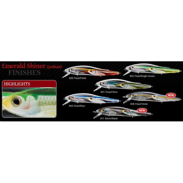 Воблер Koppers Emerald Shiner Jerkbait EBB90S800 (9,0см, 8,75гр, сусп., загл.1-2м), цвет 800