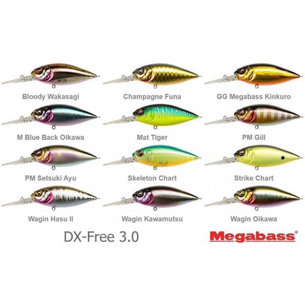 Воблер Megabass DX-Free 3.0 (Bloody Wakasagi)