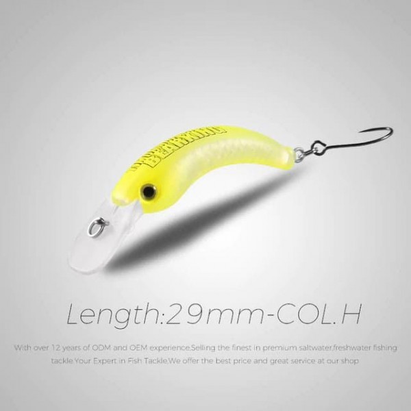 Воблер BearKing Jackall Timon NoraCra (реплика) 29F 29mm, 1,2gr, 0,3 - 0,5m, Color H