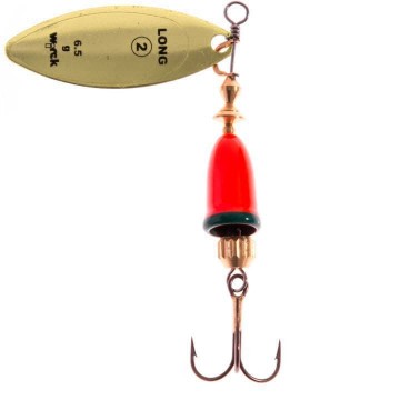 Блесна Wirek Long Bell Body 2 6.5gr, Gold, Fluo Red body