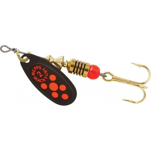 Блесна Mepps COMET BLACK FURY Copper/Black/Yellow dots №1 3,5г