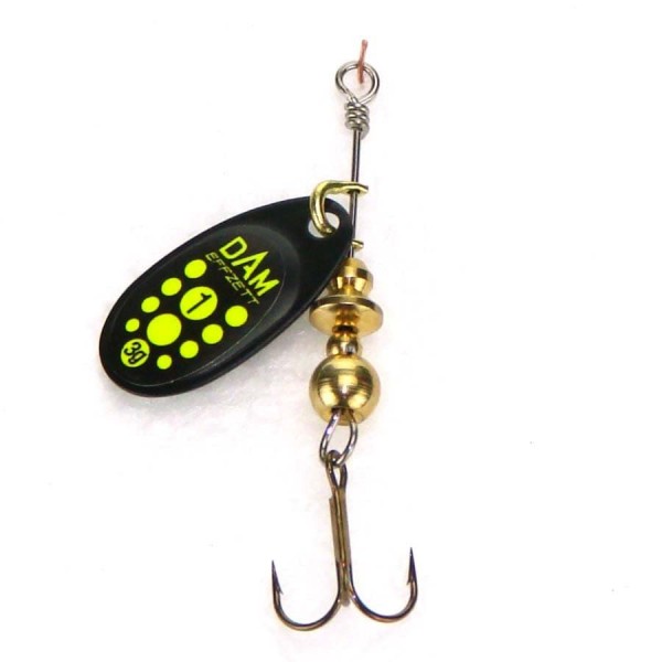 Блесна DAM Spinner FZ Standart №1 Black Yellow 3g