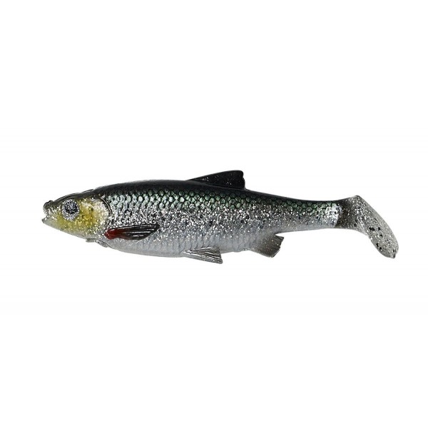 Мягкая приманка Savage Gear LB Roach paddle tail 10cm Green Silver