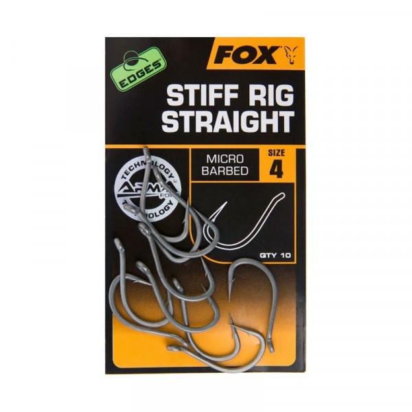 Крючки FOX Armapoint EDGES Stiff Rig Straight - Size 8