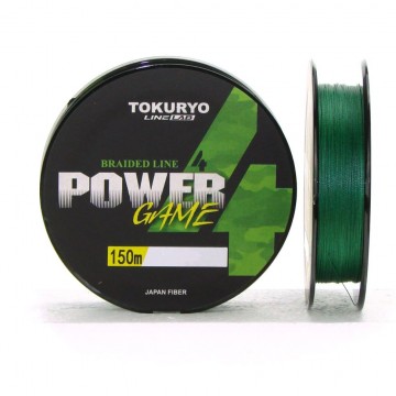 Леска плетеная Tokuryo Power Game PE 4X Dark Green (темно зеленый), 150 м 0,342мм