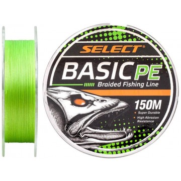 Шнур Select Basic PE 150m, l.green, 0.5PE, 0.08mm 8LB/4kg