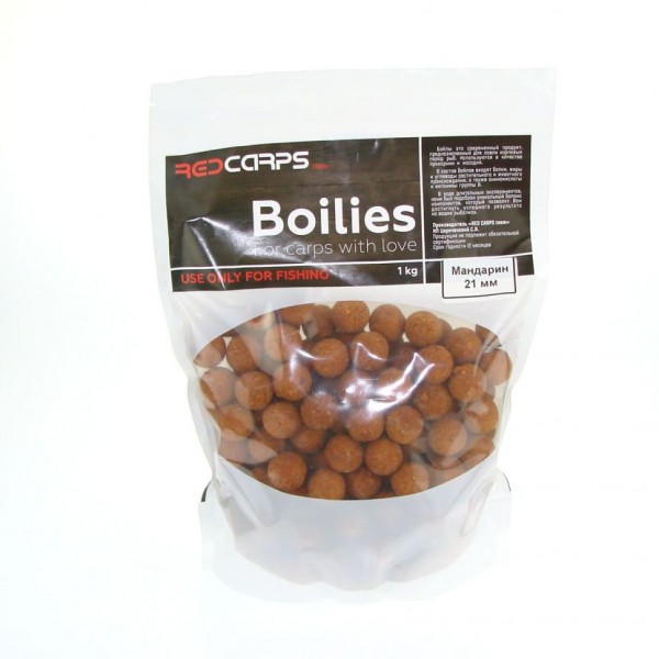 Бойлы Red Carps 21мм 1кг Мандарин