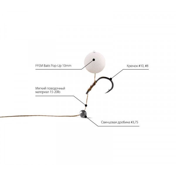 Бойлы плавающие FFEM Pop-Up Frostberry 10mm yellow 55шт.