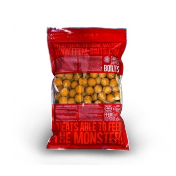 Вареные бойлы FFEM Super Jam Boilies 20mm Pineapple 1kg