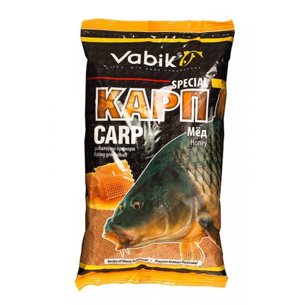 Прикормка рыболовная Vabik Special 1кг Карп Mед