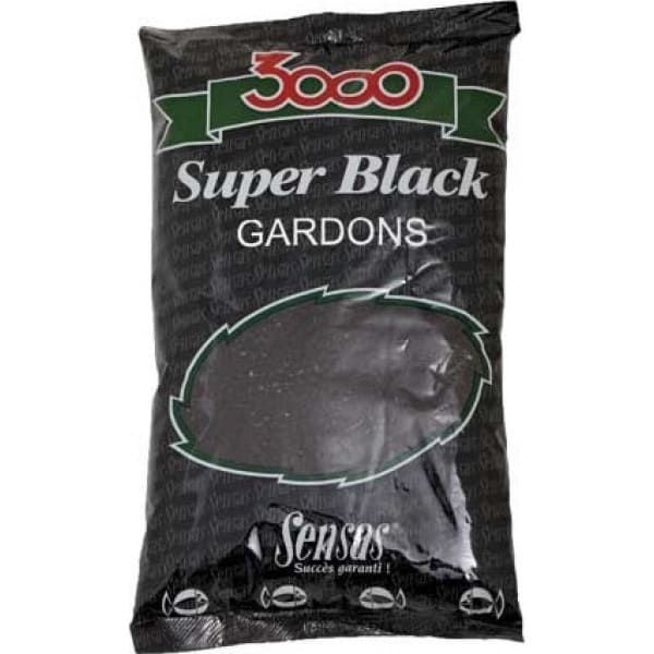 Прикормка Sensas 3000 Super BLACK Gardons 1кг