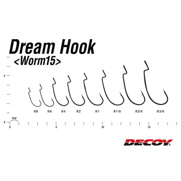 Крючок Decoy Worm15 Dream Hook №4, 9 шт/уп