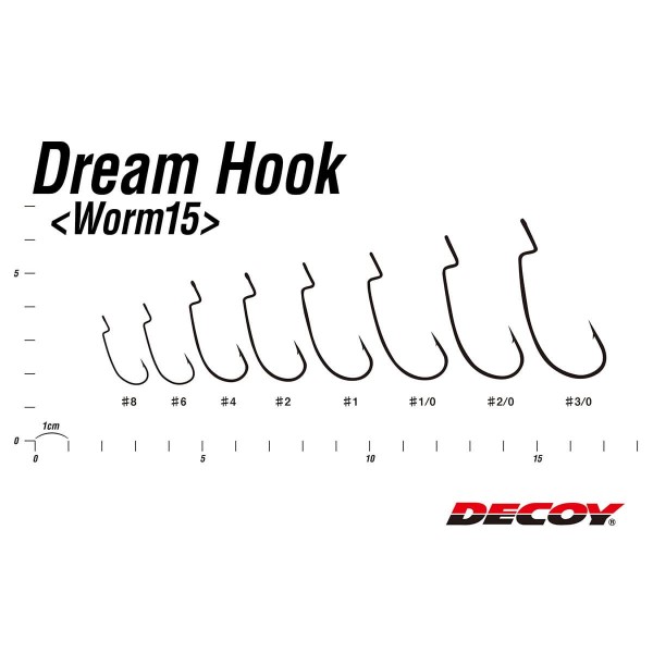 Крючок Decoy Worm15 Dream Hook №1, 9 шт/уп