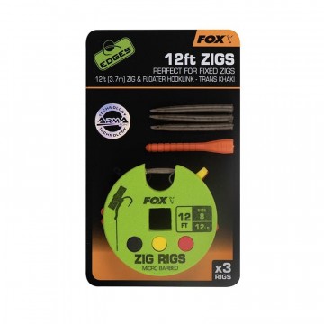 Готовые оснастки FOX Edges Zig Rig 8 12lb 12ft x 3 