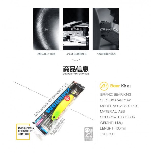 Воблер Bearking DUO Realis Jerkbait 100SP (реплика) 100mm, 14,5gr, Color S