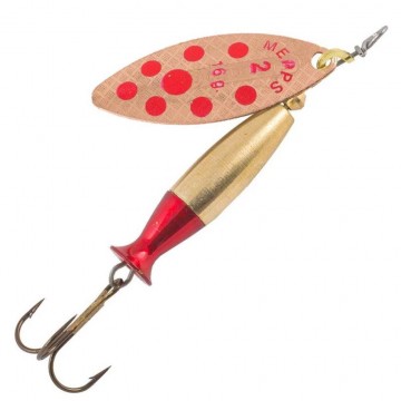 Блесна Mepps AGLIA LONG HEAVY №3 Copper/Gold/Red dots 24г