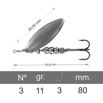 Блесна Lukris Spinner Spark №3, 11.5 gr, ONV-R