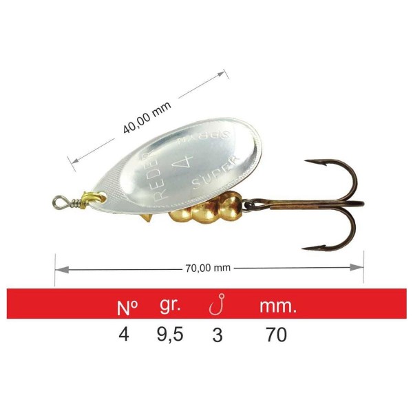 Блесна Lukris Spinner Reder №4 , 9.5g, PN