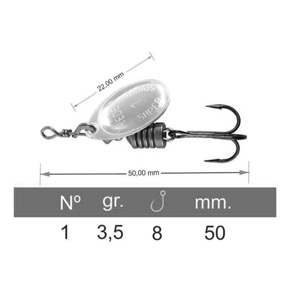 Блесна Lukris Spinner Reder №1 , 3.5g, PN