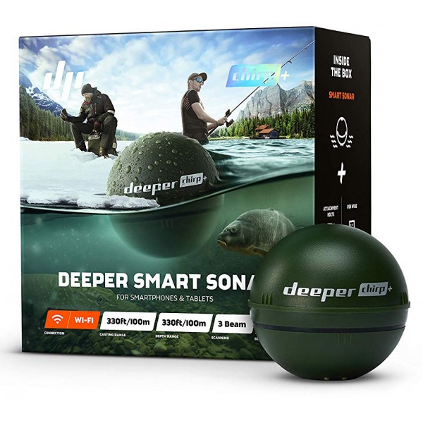 Беспроводной эхолот DEEPER CHIRP+ (GPS)(дальность до 100м)(глубина сканир. до 100м)