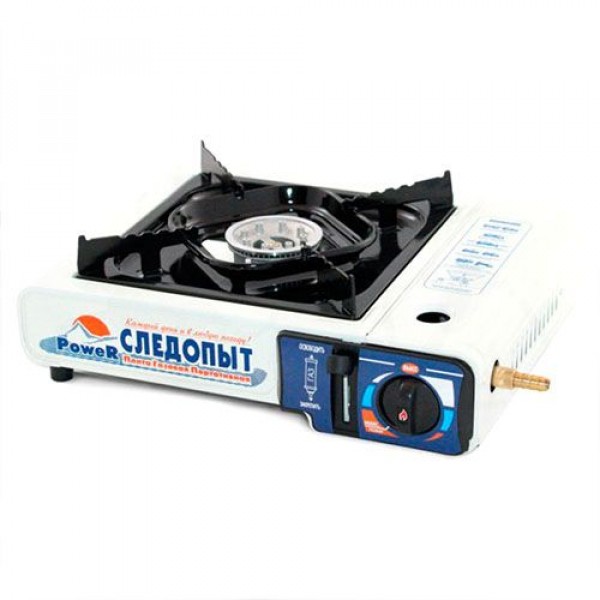 Плита настольная газовая СЛЕДОПЫТ - PoweR (с переходником) 