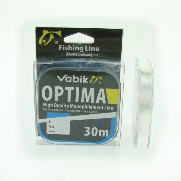 Леска поводочная Vabik OPTIMA 30m , 0.12mm, 2.19kg