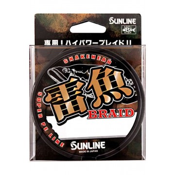 Плетеный шнур Sunline Snakerhead Braid 100m (HG) 66LB, 6PE, 33kg, Stealth black color