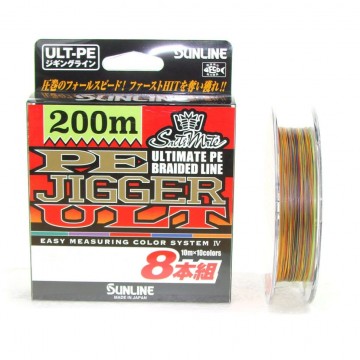 Плетеный шнур Sunline PE Jigger ULT 8braid 200m 30LB, 1.7PE, 13kg