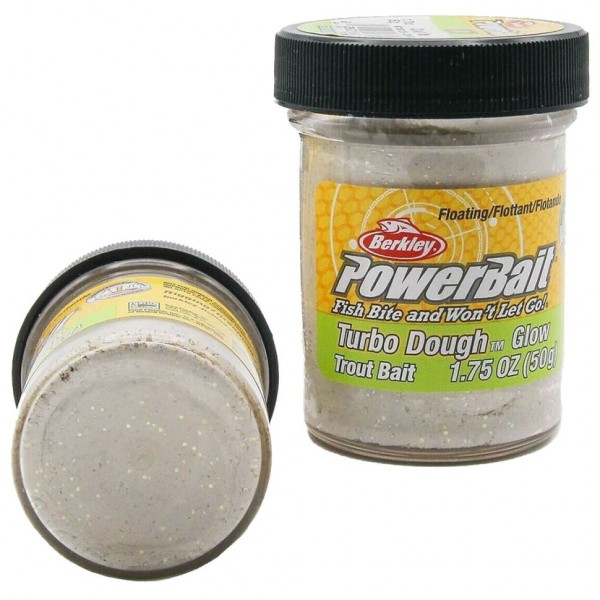 Паста форелевая светонакопительная Berkley Turbo Dough 50gr, Светонакопительный/Белый