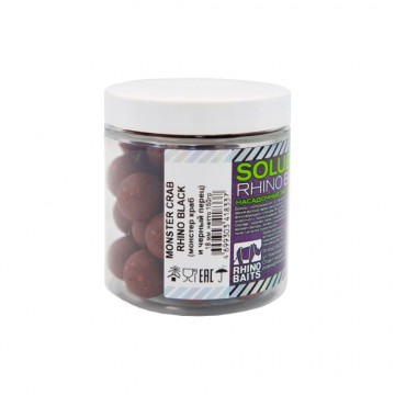 Бойлы растворимые насадочные Rhino Baits 18мм Monster Rhino Black (монстер краб + черный перец) 150