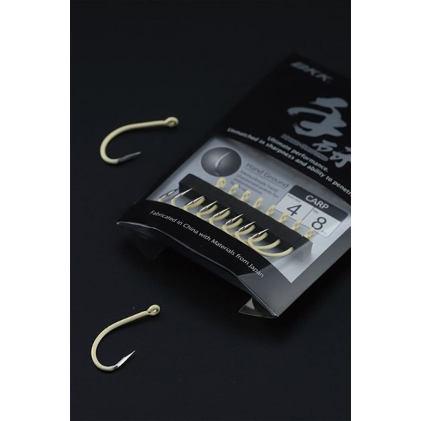 Крючки BKK CARP HOOK Hand Ground White Nickel - YELLOW №2, 8шт