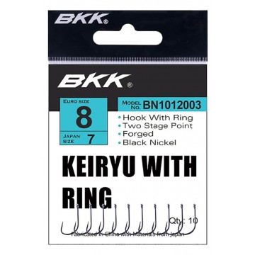 Крючки BKK Keiryu-R Diamond Black Nickel №10, 10шт